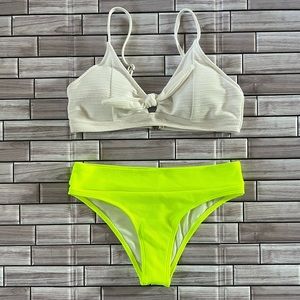 Neon/White Swimsuit Bikini